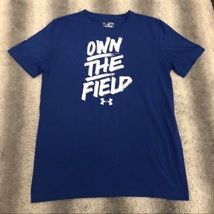 💙 Under Armour Tee Youth XL Blue Own The Field